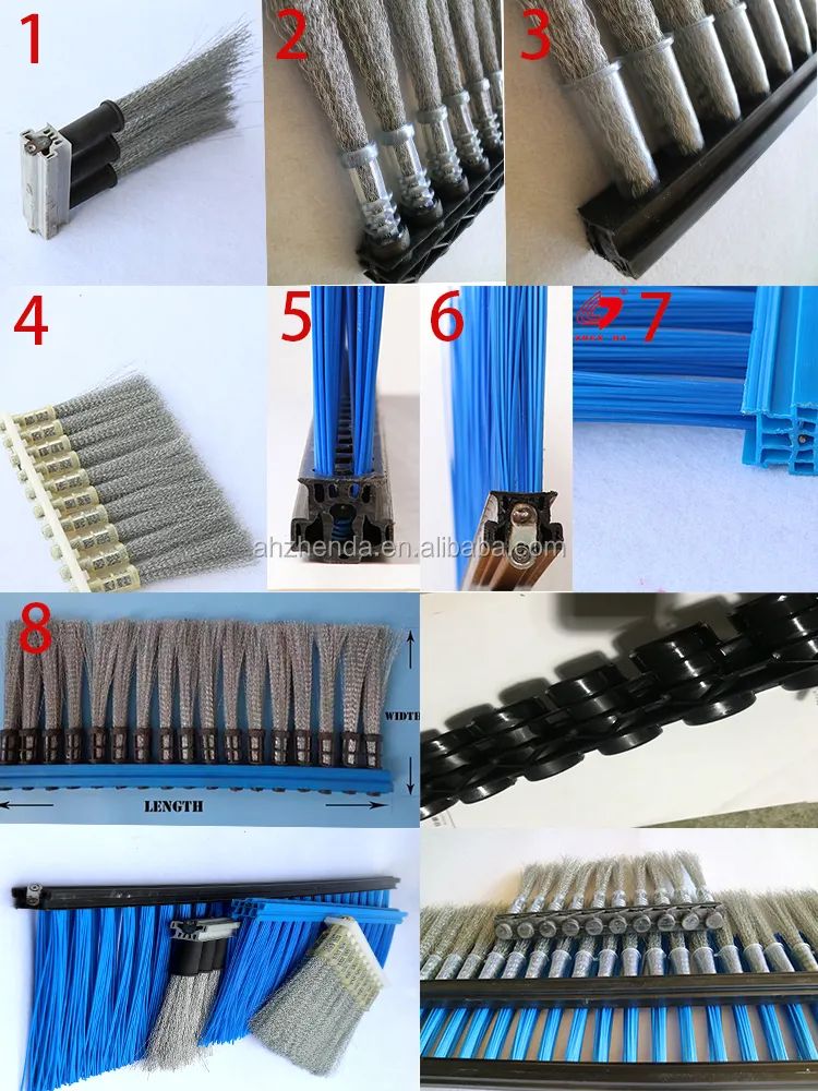 Different airport runway brushes